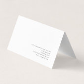 Modernes Minimalistisches Schlicht einfaches Visitenkarten (Rückseite)