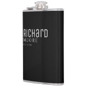 modernes minimalistisches schlicht Schwarz-weiß Flachmann (Links)
