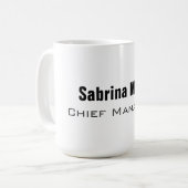 Modernes Minimalistisches Schlichtes Beruflich Kaffeetasse (Vorderseite Links)