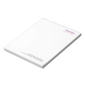 Modernes Minimalistisches Schlichtes Beruflich Notizblock (Rotiert)