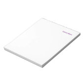 Modernes Minimalistisches Schlichtes Beruflich Notizblock (Rotiert)