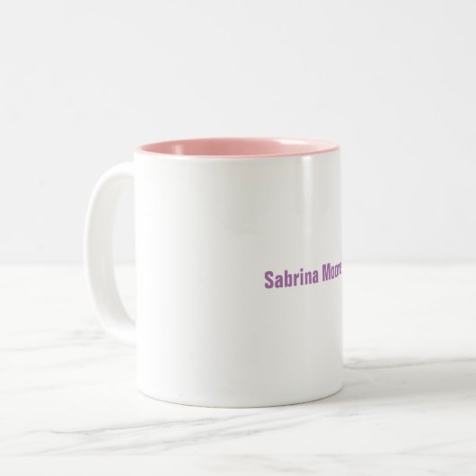 Modernes Minimalistisches Schlichtes Beruflich Zweifarbige Tasse (Vorderseite Links)