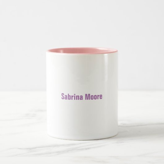 Modernes Minimalistisches Schlichtes Beruflich Zweifarbige Tasse (Mittel)