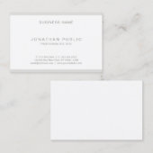 Modernes, Minimalistisches Schlichtes Clean Luxe-D Visitenkarte (Vorne/Hinten)