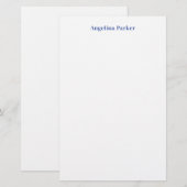 Modernes Minimalistisches, Schlichtes, einfaches B Briefpapier (Vorne/Hinten)
