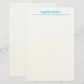 Modernes Minimalistisches, Schlichtes, einfaches B Briefpapier (Vorne/Hinten)