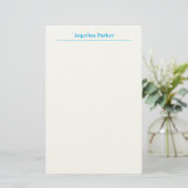 Modernes Minimalistisches, Schlichtes, einfaches B Briefpapier (Stehend Vorderseite)