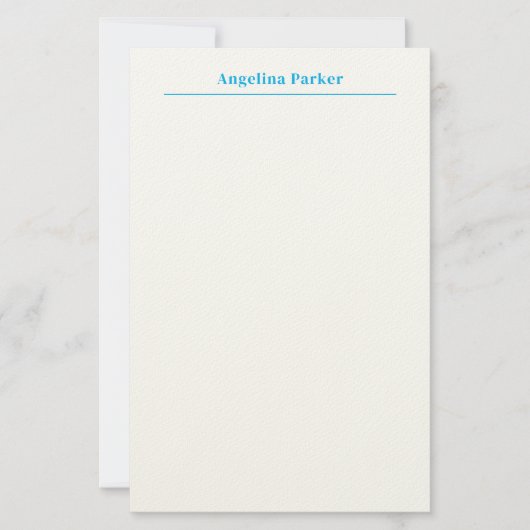 Modernes Minimalistisches, Schlichtes, einfaches B Briefpapier (Vorderseite)