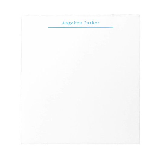 Modernes Minimalistisches, Schlichtes, einfaches B Notizblock (Vorderseite)