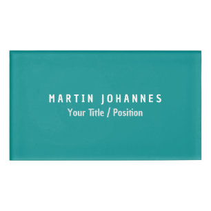 Modernes Minimalistisches Schlichtes Elegantes Bla Namenschild