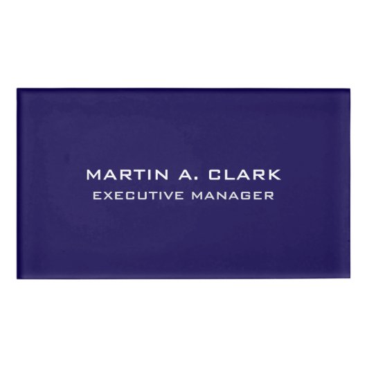 Modernes Minimalistisches Schlichtes Elegantes Dun Namenschild (Vorderseite)