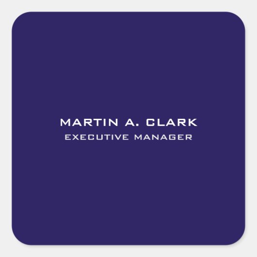 Modernes Minimalistisches Schlichtes Elegantes Dun Quadratischer Aufkleber (Vorderseite)