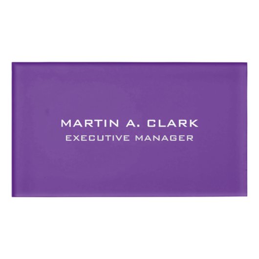 Modernes Minimalistisches Schlichtes Elegantes Roy Namenschild (Vorderseite)