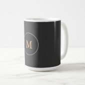 Modernes, Minimalistisches Schlichtes Monogramm Kaffeetasse (VorderseiteRechts)