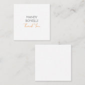 Modernes Minimalistisches Schlichtes Personalisier Begleitkarte (Vorne/Hinten)