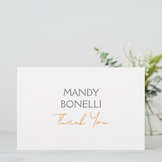 Modernes Minimalistisches Schlichtes Personalisier Briefpapier (Stehend Vorderseite)