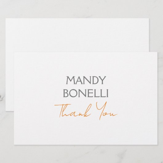 Modernes Minimalistisches Schlichtes Personalisier Briefpapier (Vorne/Hinten)