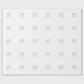 Modernes Minimalistisches Schlichtes Personalisier Geschenkpapier (Flach)