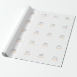 Modernes Minimalistisches Schlichtes Personalisier Geschenkpapier<br><div class="desc">Vielen Dank für Ihre Botschaft mit elegantem Design</div>