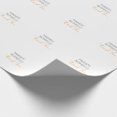 Modernes Minimalistisches Schlichtes Personalisier Geschenkpapier (Ecke)