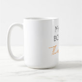 Modernes Minimalistisches Schlichtes Personalisier Kaffeetasse (Links)