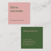 Modernes, minimalistisches, schlichtes und schlich quadratische visitenkarte (Vorne/Hinten)