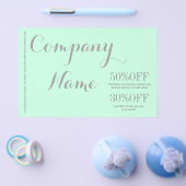 modernes Minimalistisches Schönheitssalon Minze gr Flyer (Einzeln)