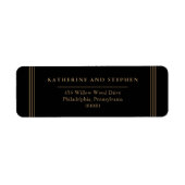 Modernes Minimalistisches Schwarz | Antique Gold W (Vorne)