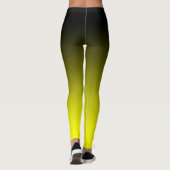Modernes Minimalistisches Schwarz-Gelb-Farbton Leggings (Rückseite)