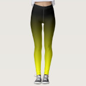 Modernes Minimalistisches Schwarz-Gelb-Farbton Leggings (Vorderseite)