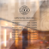 Modernes Minimalistisches Schwarz | Geschäftsöffnu Fensteraufkleber (Blatt 2)