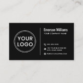 Modernes, minimalistisches Schwarz oder jedes farb Visitenkarte (Vorderseite)