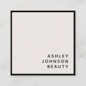 Modernes Minimalistisches Schwarz Quadratische Visitenkarte (Vorderseite)