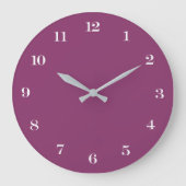 Modernes Minimalistisches Schwarz Rosa und Weiß Große Wanduhr (Vorderseite)