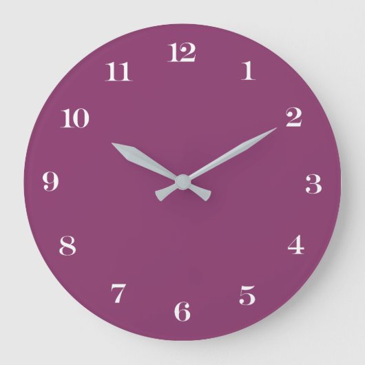 Modernes Minimalistisches Schwarz Rosa und Weiß Große Wanduhr (Vorderseite)