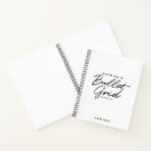 Modernes Minimalistisches Schwarz-Script dottiert Notizblock (Innenseite)