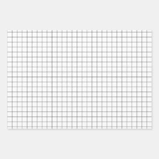 Modernes Minimalistisches Schwarz und Weiß Geschenkpapier Set (Vorderseite 3)