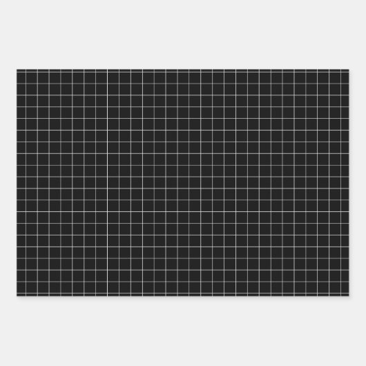 Modernes Minimalistisches Schwarz und Weiß Geschenkpapier Set (Vorderseite 2)