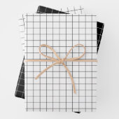 Modernes Minimalistisches Schwarz und Weiß Geschenkpapier Set (Beispiel)
