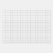 Modernes Minimalistisches Schwarz und Weiß Geschenkpapier Set (Vorderseite)