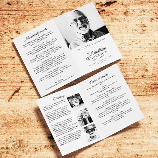 Modernes Minimalistisches Schwarz/Weiß 4-Foto gekl Programm