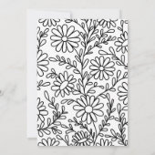 Modernes Minimalistisches Schwarz-Weiß-Brautparty Einladung (Rückseite)