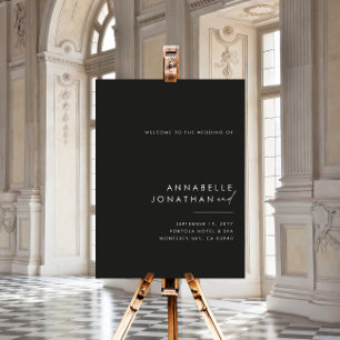 Modernes, minimalistisches Schwarz-Weiß-Budget Poster