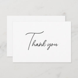 Modernes Minimalistisches Schwarz/Weiß Dankeskarte