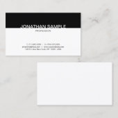 Modernes, Minimalistisches Schwarz-Weiß-Dekor Visitenkarte (Vorne/Hinten)