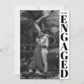 Modernes Minimalistisches Schwarz-Weiß-Foto Einladung (Vorderseite)