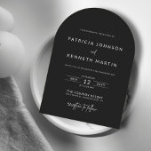 Modernes Minimalistisches Schwarz-Weiß-Foto Einladung