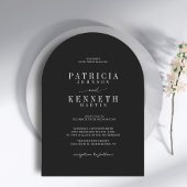 Modernes Minimalistisches Schwarz-Weiß-Foto Einladung