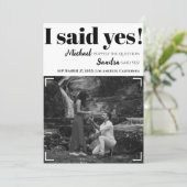 Modernes Minimalistisches Schwarz-Weiß-Foto mit QR Save The Date (Stehend Vorderseite)