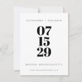 Modernes Minimalistisches Schwarz-Weiß-Foto Save The Date (Vorderseite)